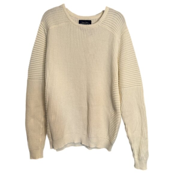 Report Collection Other - NWT Heritage by Report Collection Knit Sweater Size Medium Cream Fisherman FLAW